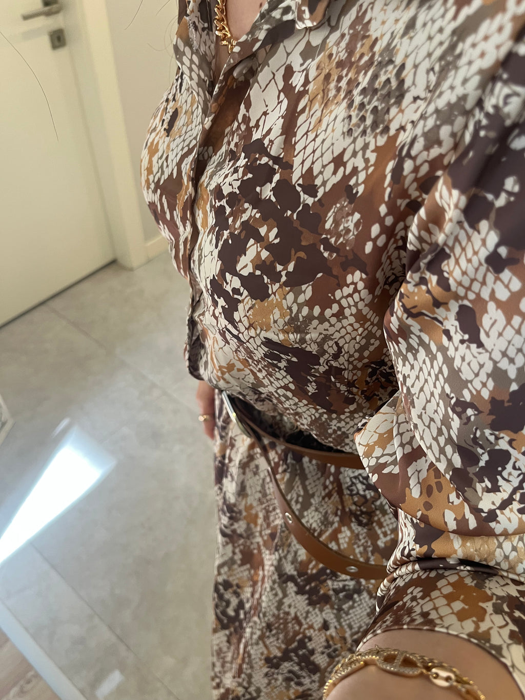 Desenli Gömlek Elbise