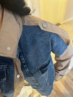 Camel & Denim Detay Ceket