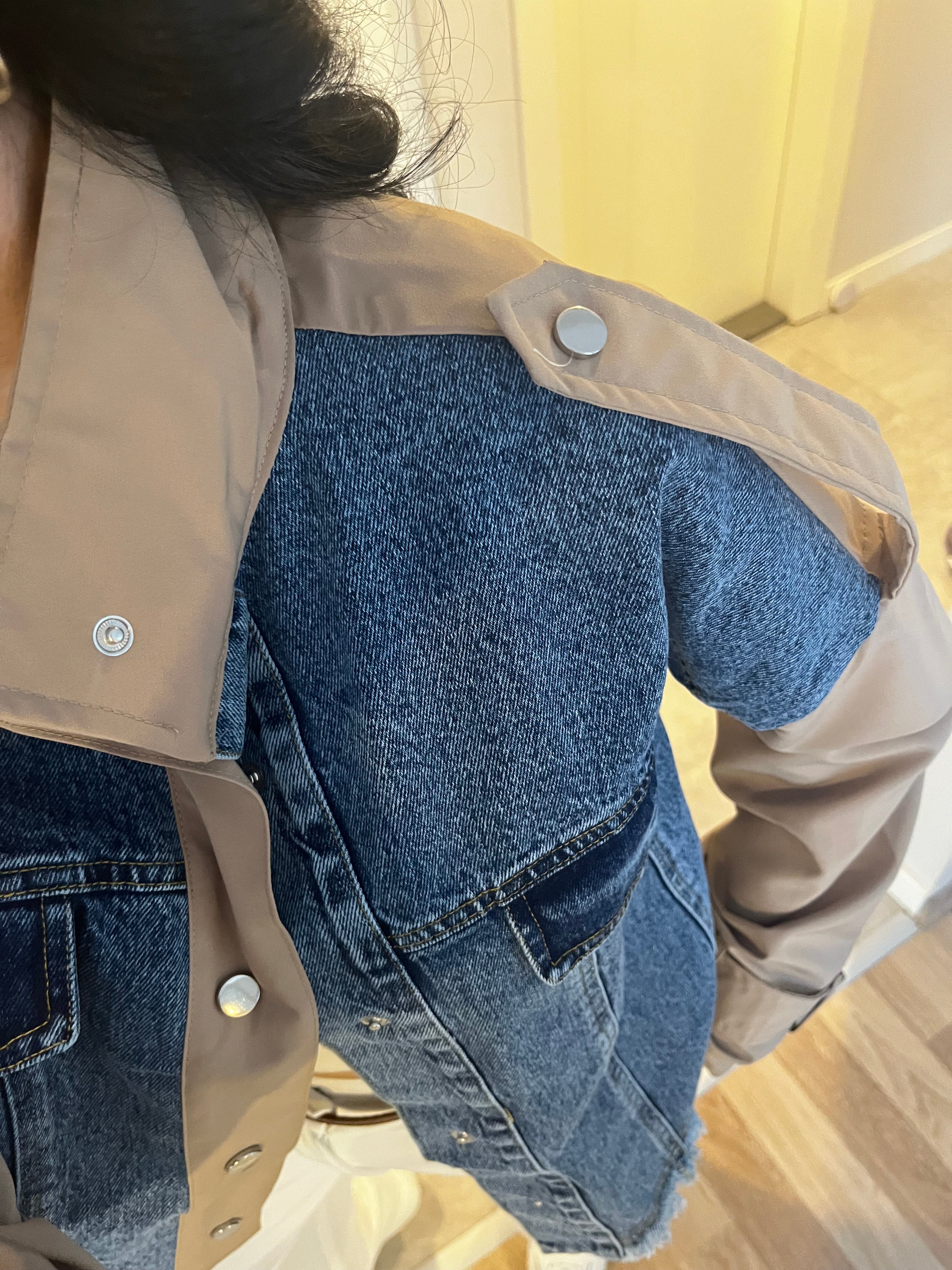 Camel & Denim Detay Ceket