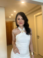 Gold Toka Detay Elbise