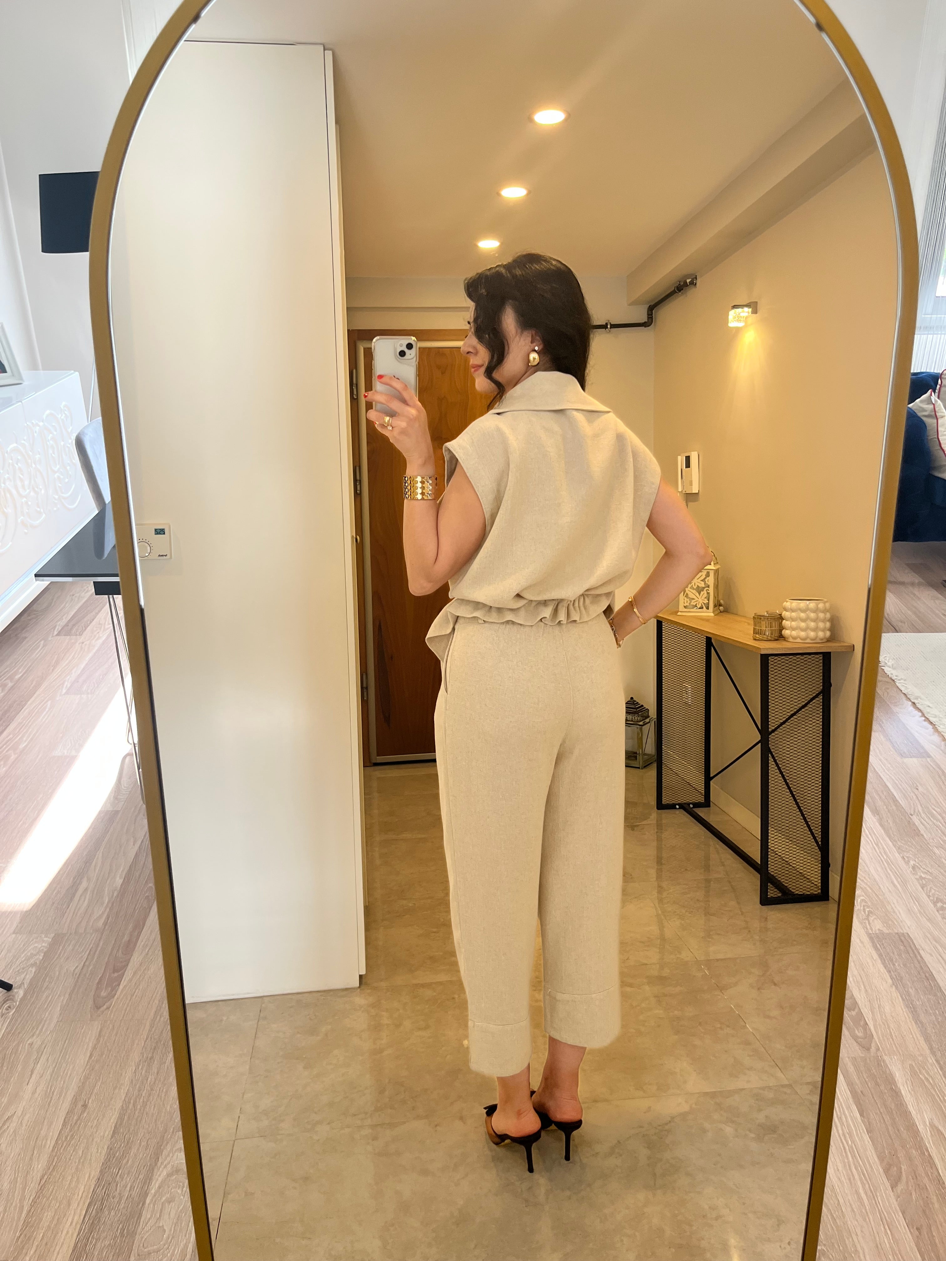 Premium Takım Bel Büzgülü Yelek&Pantolon