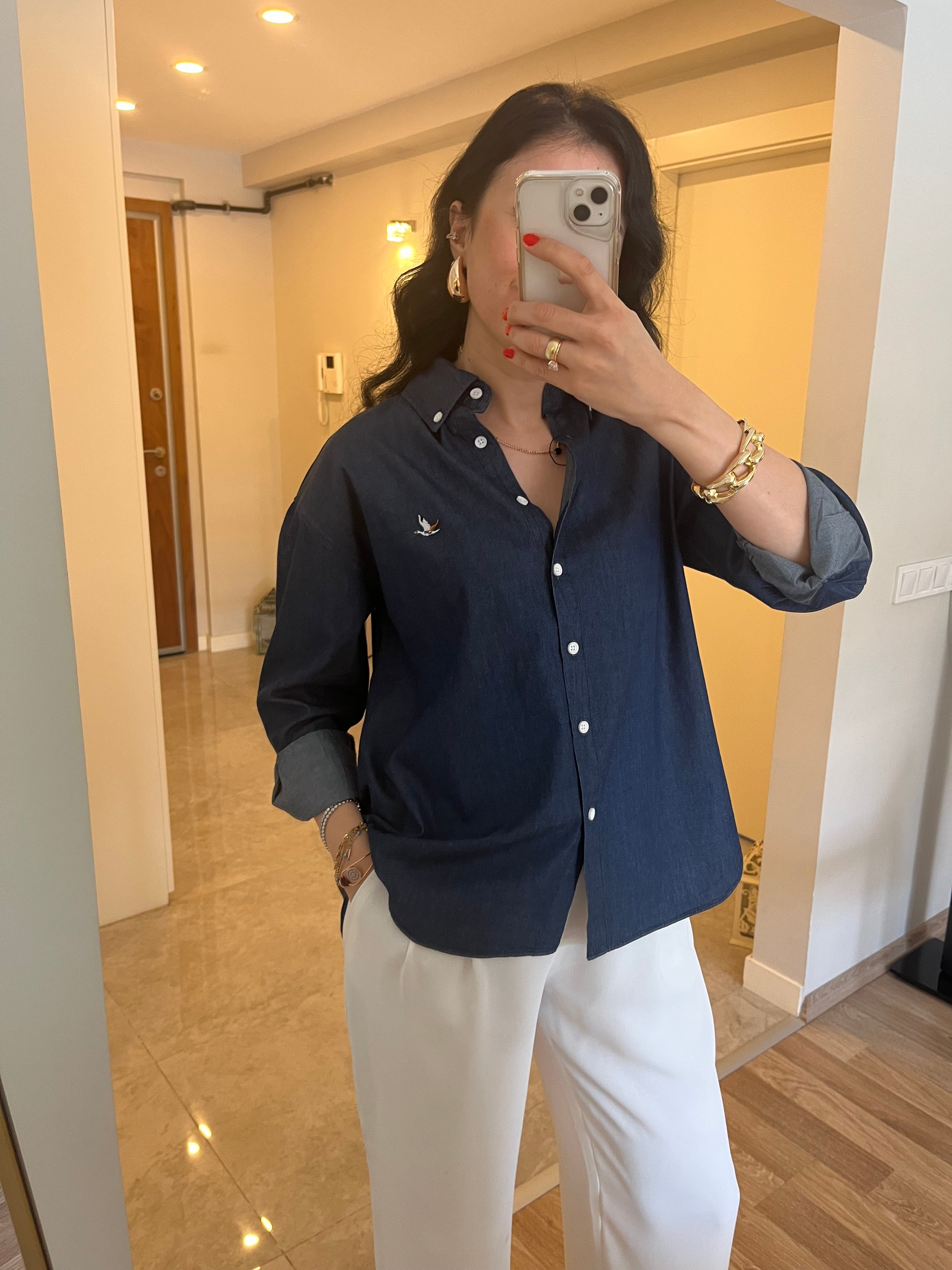 Denim Tensel  Gömlek