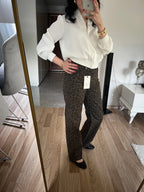 ZR Marka Leopar Desen Straight Fit Jean